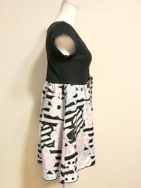 画像3: 【USED】・MILK/デイジースウィートトップス　ブラック　＋　フレンチメールベロアOP ブラック　2点SET (3)