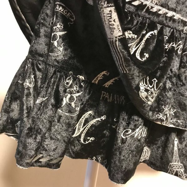 画像13: 【USED】・MILK/デイジースウィートトップス　ブラック　＋　フレンチメールベロアOP ブラック　2点SET (13)