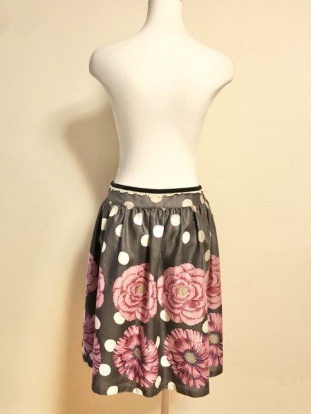 画像3: 【USED】・Emily Temple cute/ドット＆フラワーpt SK (3)