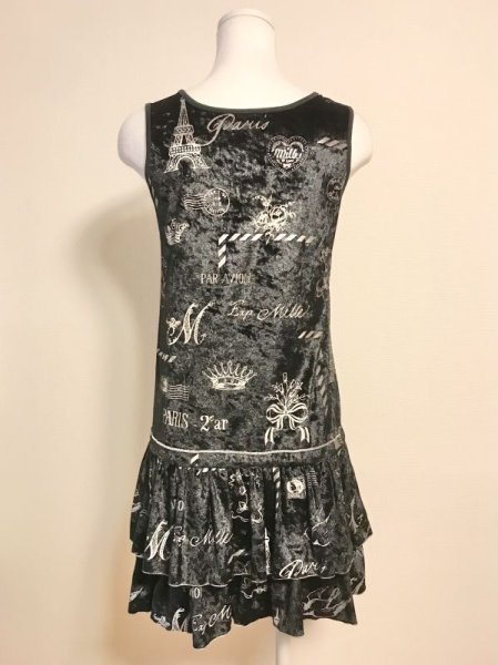 画像7: 【USED】・MILK/デイジースウィートトップス　ブラック　＋　フレンチメールベロアOP ブラック　2点SET (7)