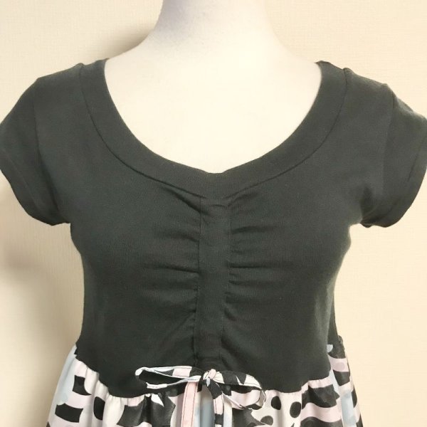 画像9: 【USED】・MILK/デイジースウィートトップス　ブラック　＋　フレンチメールベロアOP ブラック　2点SET (9)