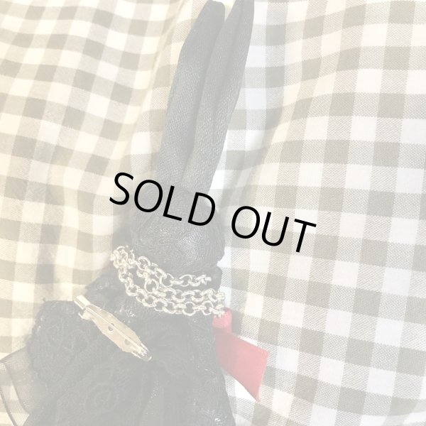 画像7: ノーブランド・黒うさぎブローチ (7)