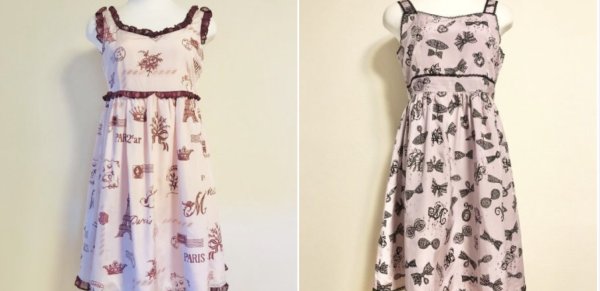 画像1: MILK/フレンチメールDress　ピンク　＋　キャッスルナイトドレス　ラベンダー 　2点SET (1)