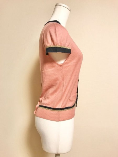 画像2: 【USED】・Jane Marple/アシンメトリーニットベスト　ピンク (2)