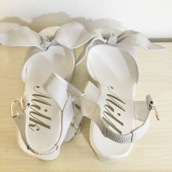 画像4: 【USED】・MILK/ラパンシューズ　オフ　L (4)