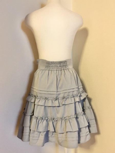 画像3: 【USED】・Secret Honey/ピンタックフリルミニスカート　グレー (3)