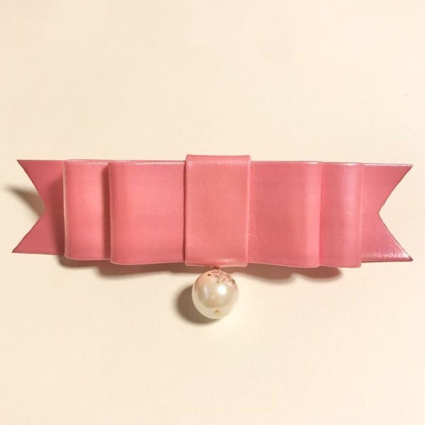 画像1: Angelic Pretty/Doll's Ribbonバレッタ　ピンク (1)