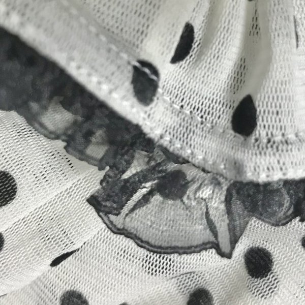 画像7: 【USED】・Le salon d’Y./ドットチュールトップス　ブラック (7)