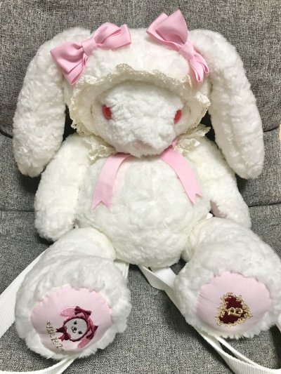 画像3: BABY,THE STARS SHINE BRIGHT / うさくみゃ刺しゅう入りうさくみゃリュック 白 