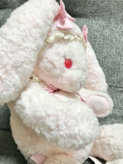 画像2: BABY, THE STARS SHINE BRIGHT / パリ刺繍 うさくみゃリュック　ピンク