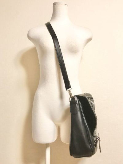 画像3: Restyle/ Steampunk Black Mechanism Messenger Bag