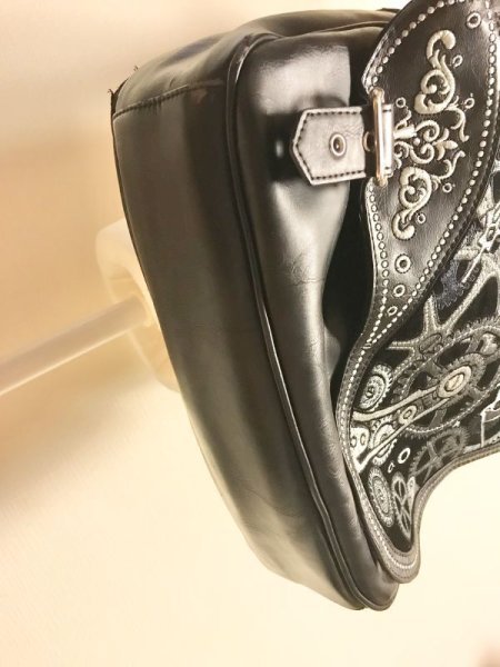 画像5: 【USED】・Restyle/ Steampunk Black Mechanism Messenger Bag (5)