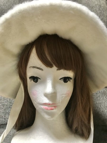 画像5: Candy Stripper/FLUFFY FUR ハット ホワイト (5)