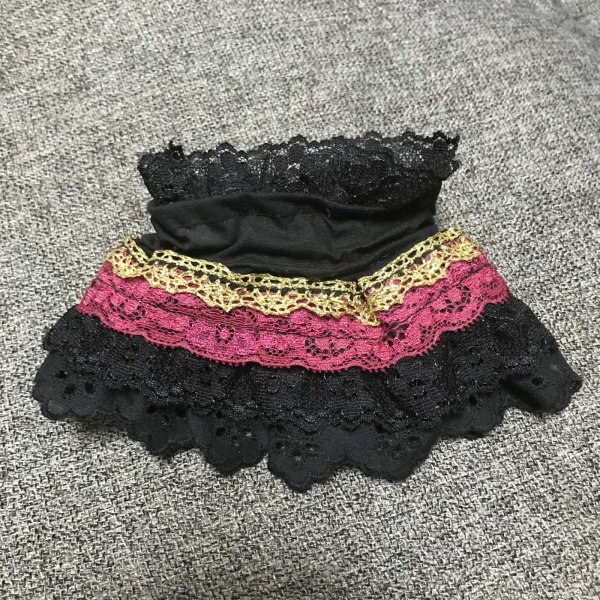 画像1: 【USED】・レースカフス　黒 (1)