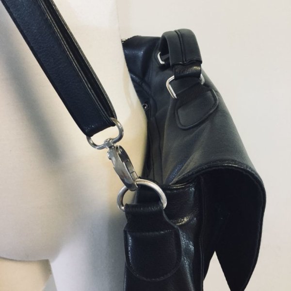 画像8: 【USED】・Restyle/Black Satchel A4 Bag (8)