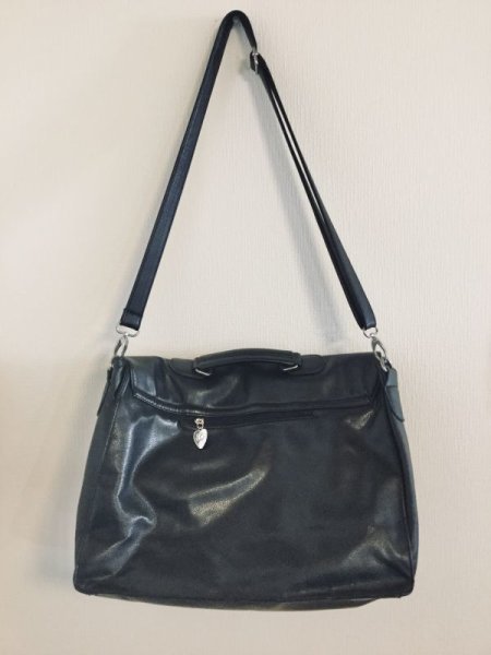 画像2: 【USED】・Restyle/Black Satchel A4 Bag (2)