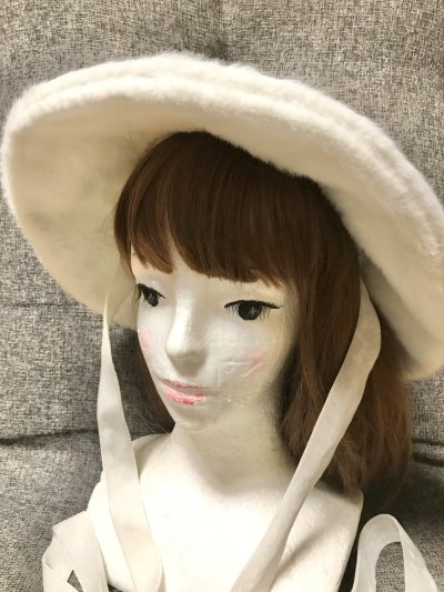 画像3: Candy Stripper/FLUFFY FUR ハット ホワイト