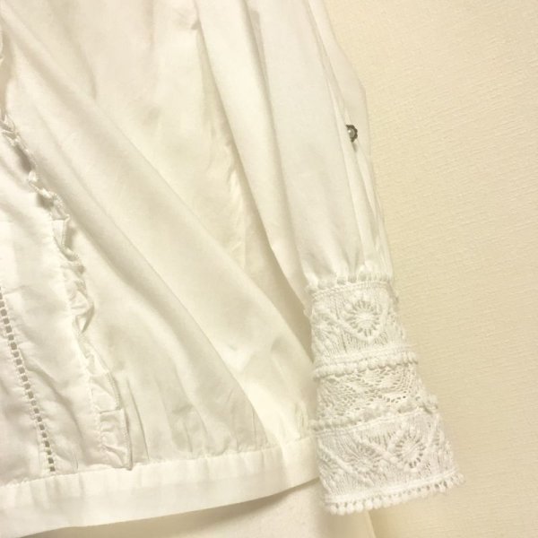 画像10: 【USED】・axes femme セーラーレースブラウス　オフ白 (10)