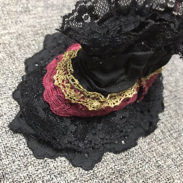 画像3: 【USED】・レースカフス　黒 (3)