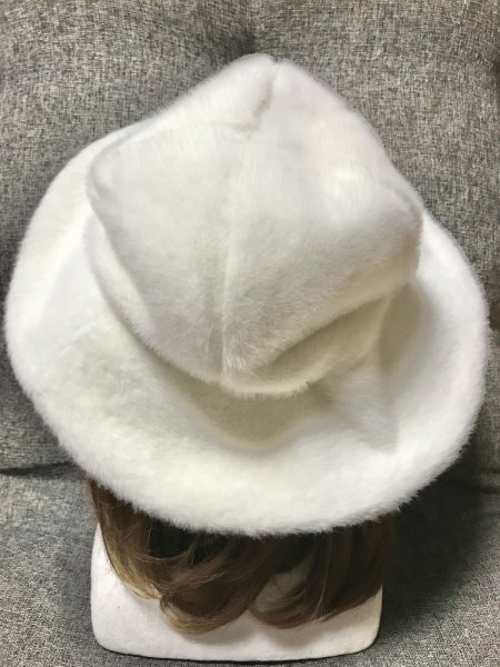 画像3: Candy Stripper/FLUFFY FUR ハット ホワイト (3)