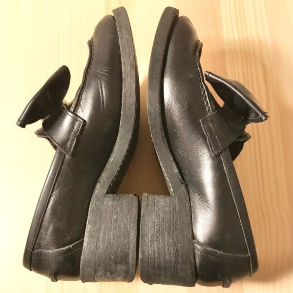 画像12: 【USED】・Jane Marple/ロイヤルリボンローファー　M　ブラック (12)