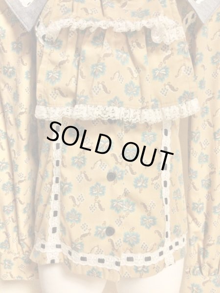 画像6: ROMANTIC NEUROSIS/ビッグカラ―はしごレース柄ブラウス (6)