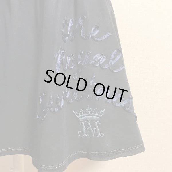 画像2: 【USED】・Lois CRAYON/チェックSK　ブラウン　＋　Jane Marple/コットンオーガンジーテーマエンブロイダリースカート　ネイビー　2点SET (2)