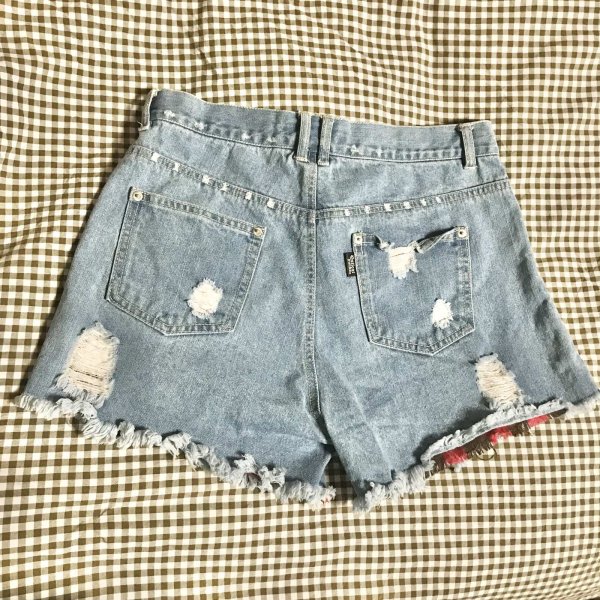 画像3: 【USED】・HELLCATPUNKS/デニムショートパンツ (3)