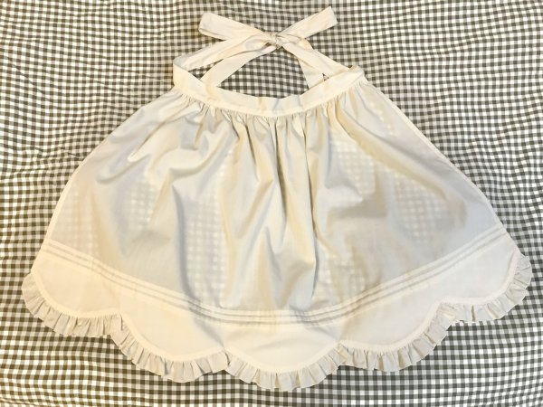 画像1: 【USED】・Belette/スカラップエプロン　アイボリー (1)