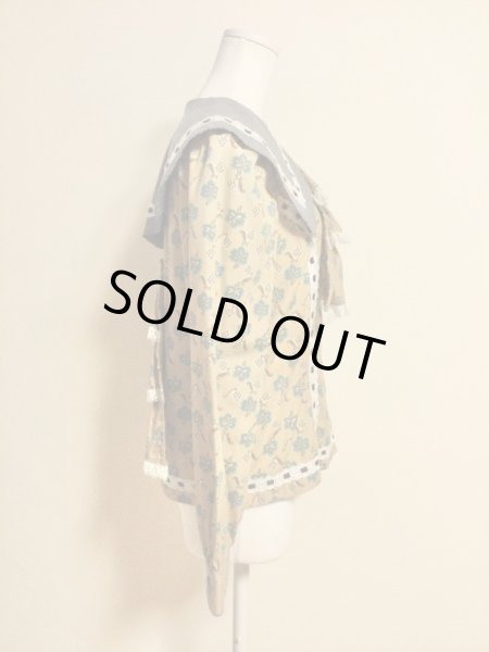 画像2: ROMANTIC NEUROSIS/ビッグカラ―はしごレース柄ブラウス (2)