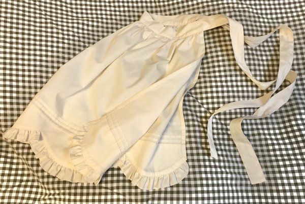 画像3: 【USED】・Belette/スカラップエプロン　アイボリー (3)