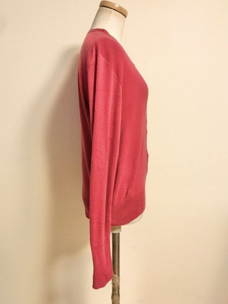 画像2: 【USED】・agnes b. fabrique en france/スナップボタンカーディガン　2　レッド (2)