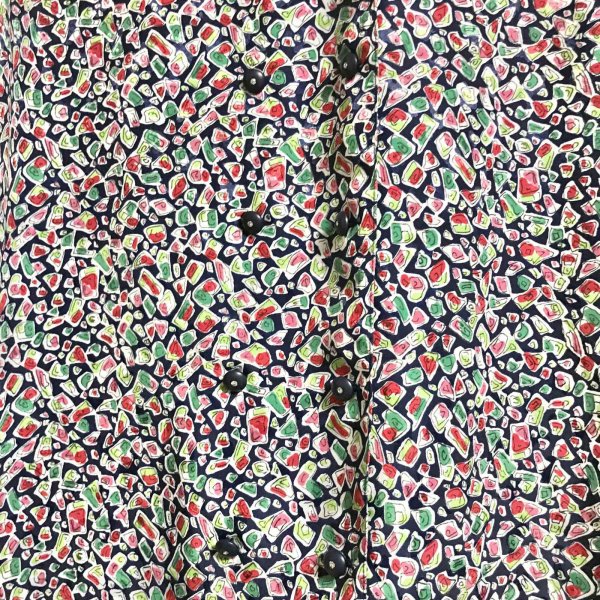 画像3: 【VINTAGE】・宝石ゼリーなブラウス　ネイビー (3)