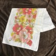 画像1: 【VINTAGE】・レトロフラワープリントのクッションピローカバー　オレンジ・イエロー・アイボリー (1)