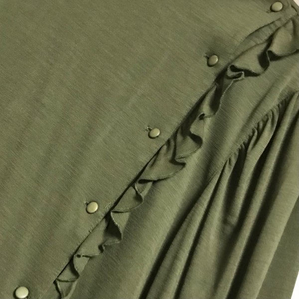 画像3: 【VINTAGE】・クラシカルフリルトップス　ダークグリーン (3)