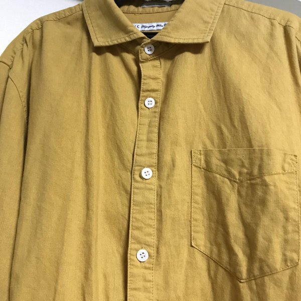 画像3: 【VINTAGE】・マスタードイエローシャツ (3)