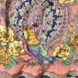 画像4: 【VINTAGE】・花と鳥のスカート　オレンジ (4)