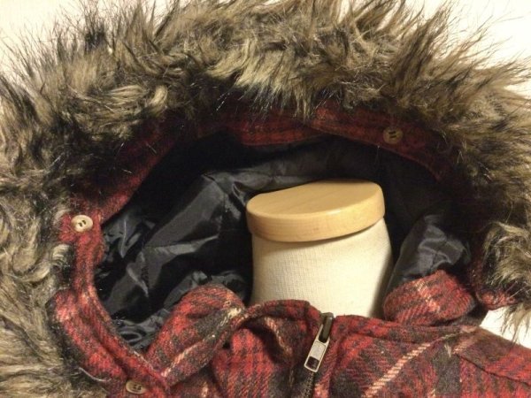 画像6: 【USED】・ROMANTIC NEUROSIS/チェックペイントコート　赤 (6)