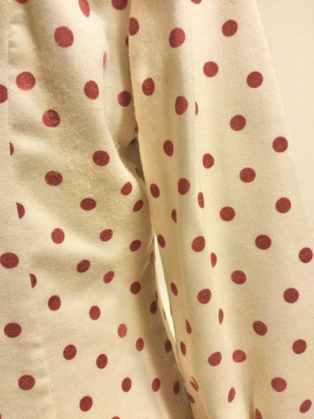 画像7: 【USED】・MILK/ドットフリルOP　レッド×ベージュ (7)