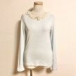画像1: franche lippee/ビーズレースカットソー　ミント (1)