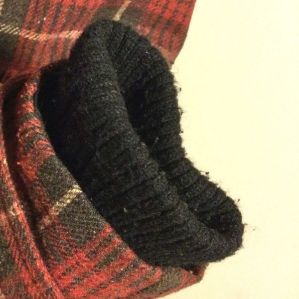 画像8: 【USED】・ROMANTIC NEUROSIS/チェックペイントコート　赤 (8)