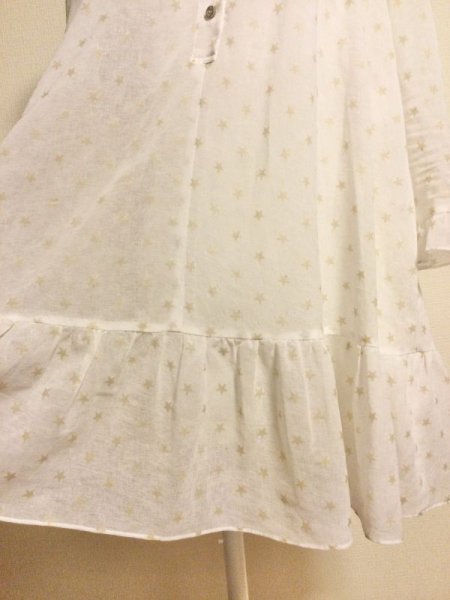 画像5: 【USED】・MILK/starチュニックブラウス　ホワイト×ゴールド (5)