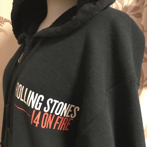 画像6: ※SALE※【USED】・ROLLING STONES JAPAN TOUR 2014 パーカー　ブラック (6)