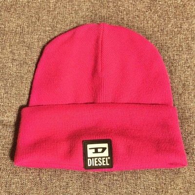 画像1: 【USED】・DIESEL ニットキャップ　ショッキングピンク