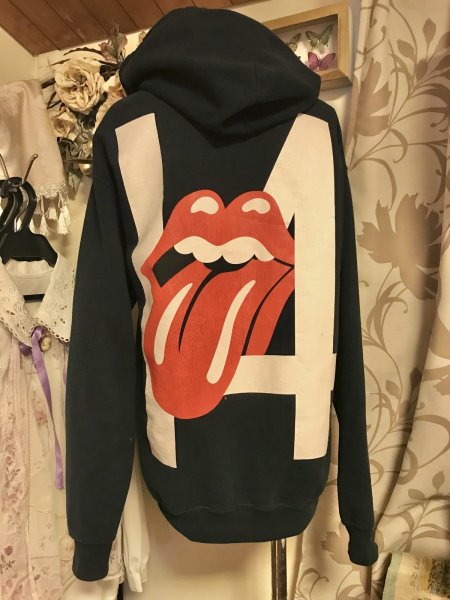 画像1: 【USED】・ROLLING STONES JAPAN TOUR 2014 パーカー　ブラック (1)
