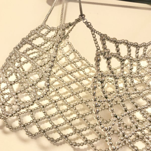 画像5: ※SALE※【USED】・JEANASIS　ボールチェーンビスチェ　シルバー (5)