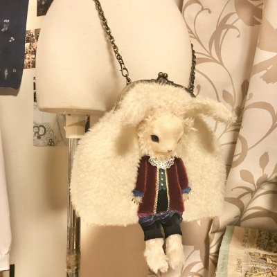 画像1: 【USED】・福寿ドール　うさぎバッグ