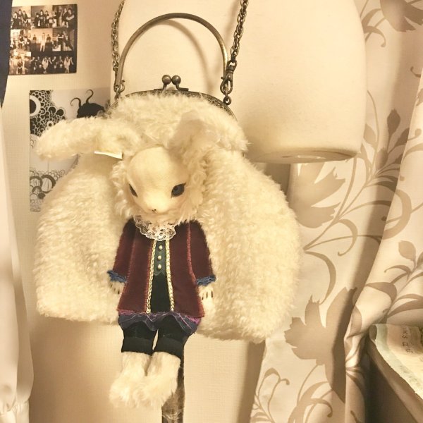 画像1: 【USED】・福寿ドール　うさぎバッグ (1)