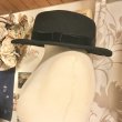 画像1: 【USED】・Jane Marple 別珍リボンカンカン帽　ブラック (1)