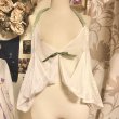画像1: 【夜の街燈 Street Lamp at Night】・スカーフベビードールホルターキャミ　ホワイト×グリーン (1)